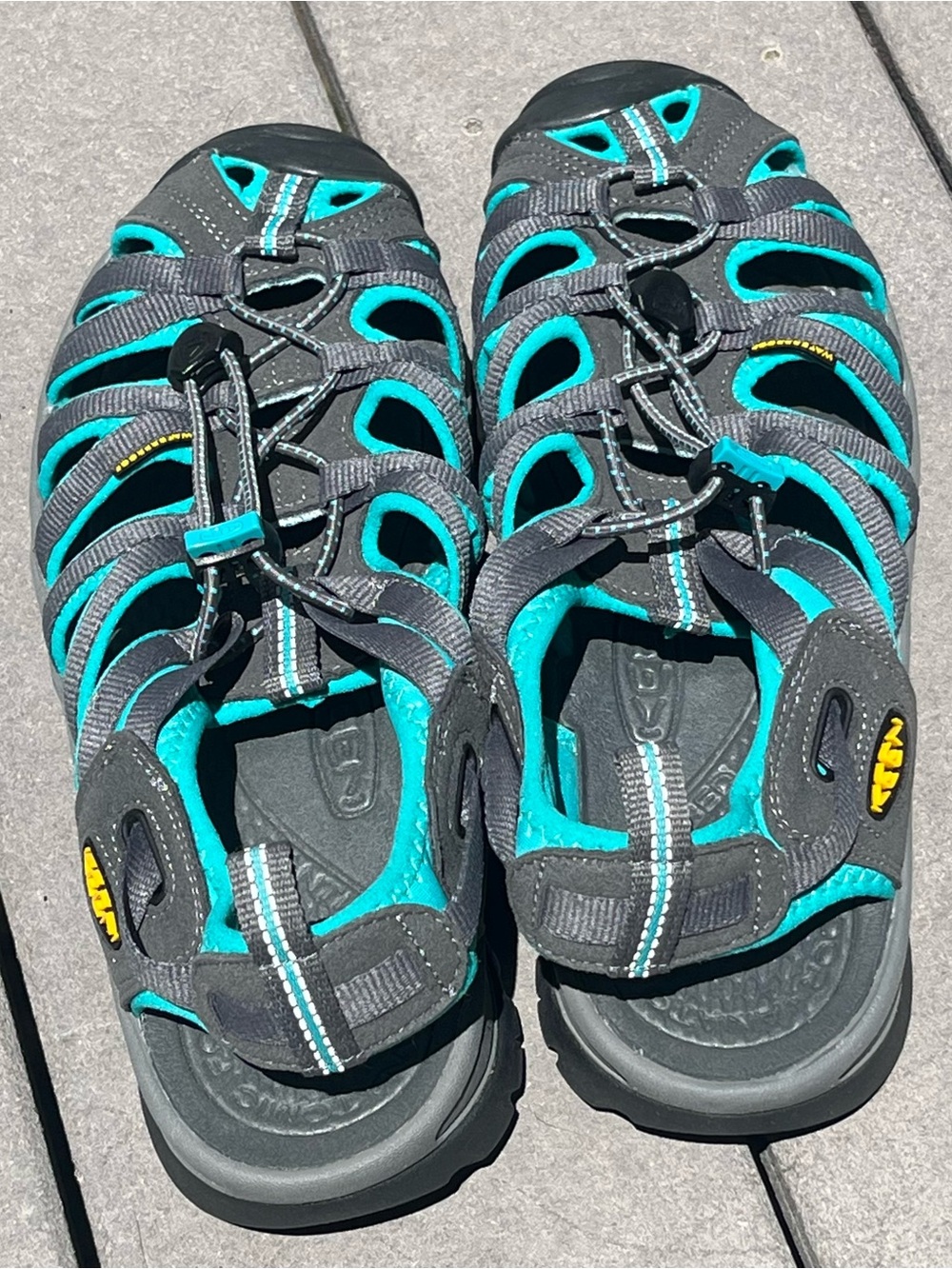 KEEN Whisper Waterproof Sport Sandals Gray Teal Womens 9.5 - Picture 2 of 8